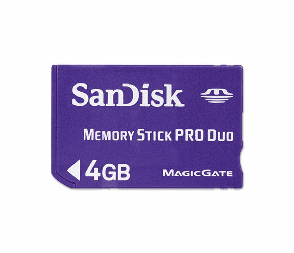 SDIMSPD4096A11 Memory Stick PRO Duo, 4GB By SANDISK CORPORATION