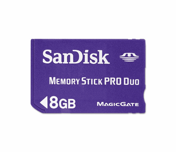 SDIMSPD8192A11 Memory Stick PRO Duo, 8GB By SANDISK CORPORATION