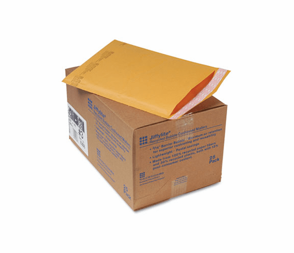 SEL10188 Jiffylite Self-Seal Mailer, #3, 8 1/2 x 14 1/2, Golden Brown, 25/Carton By ANLE PAPER/SEALED AIR CORP.