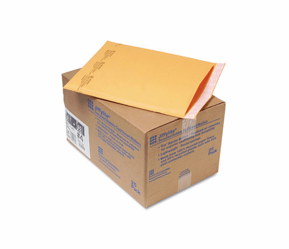 SEL10189 Jiffylite Self-Seal Mailer, Side Seam, #4, 9 1/2x14 1/2, Gold Brown, 25/Carton By ANLE PAPER/SEALED AIR CORP.