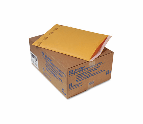 SEL10191 Jiffylite Self-Seal Mailer, Side Seam, #6, 12 1/2 x 19, Golden Brown, 25/Carton By ANLE PAPER/SEALED AIR CORP.