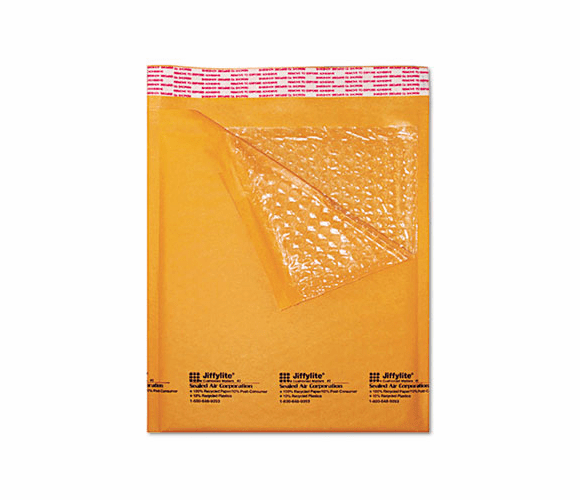 SEL16202 Jiffylite Self-Seal Mailer, Side Seam, #5, 10 1/2 x 16, Golden Brown, 10/Pack By ANLE PAPER/SEALED AIR CORP.