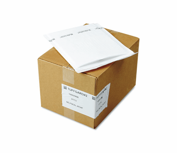 SEL37713 Jiffy TuffGard Self-Seal Cushioned Mailer, #2, 8 1/2 x 12, White, 25/Carton By ANLE PAPER/SEALED AIR CORP.