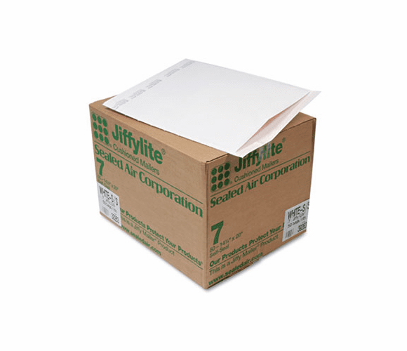 SEL39263 Jiffylite Self-Seal Mailer, Side Seam, #7, 14 1/4 x 20, White, 50/Carton By ANLE PAPER/SEALED AIR CORP.