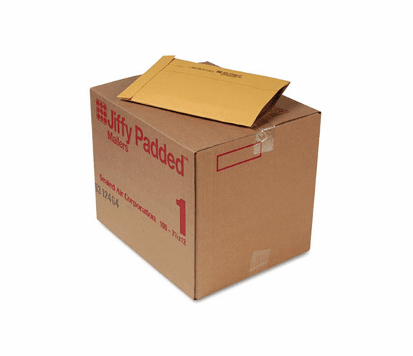 SEL49260 Jiffy Padded Mailer, Side Seam, #1, 7 1/4 x 12, Golden Brown, 100/Carton By ANLE PAPER/SEALED AIR CORP.