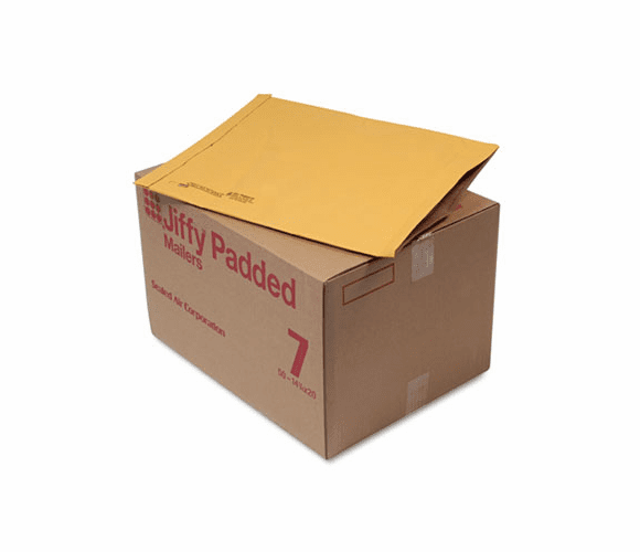 SEL49284 Jiffy Padded Mailer, Side Seam, #7, 14 1/4 x 20, Golden Brown, 50/Carton By ANLE PAPER/SEALED AIR CORP.