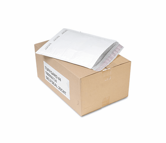 SEL49675 Jiffy TuffGard Self-Seal Cushioned Mailer, #4, 9 1/2 x 14 1/2, White, 25/Carton By ANLE PAPER/SEALED AIR CORP.