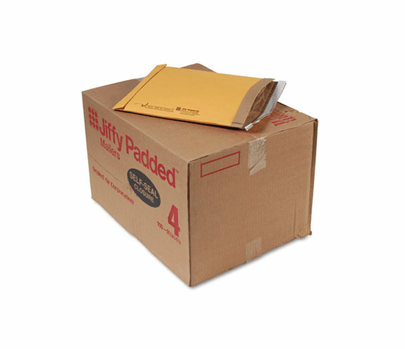 SEL85985 Jiffy Padded Self-Seal Mailer, #4, 9 1/2 x 14 1/2, Golden Brown, 100/Carton By ANLE PAPER/SEALED AIR CORP.