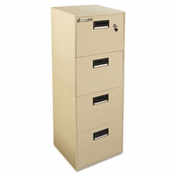SEN4B2100 FIRE-SAFE Four-Drawer Water-Resistant Fire File, 18-1/4w x 21d x 55-1/2h, Putty By SENTRY
