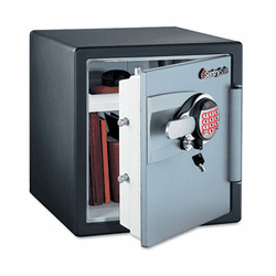 SENOA3807 Electronic Safe, 1.2 ft3, 16-11/32w x 19-5/16d x 17-27/32h, Black/Gunmetal Gray By SENTRY