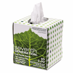 SEV13719 100% Recycled Facial Tissue, 2-Ply, Pop-up Cube Box By SEVENTH GENERATION