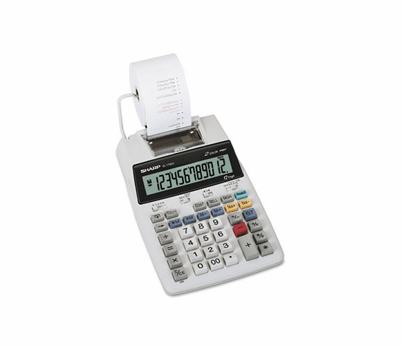 SHREL1750V EL1750V LCD Two-Color Printing Calculator, 12-Digit LCD, Black/Red By SHARP ELECTRONICS