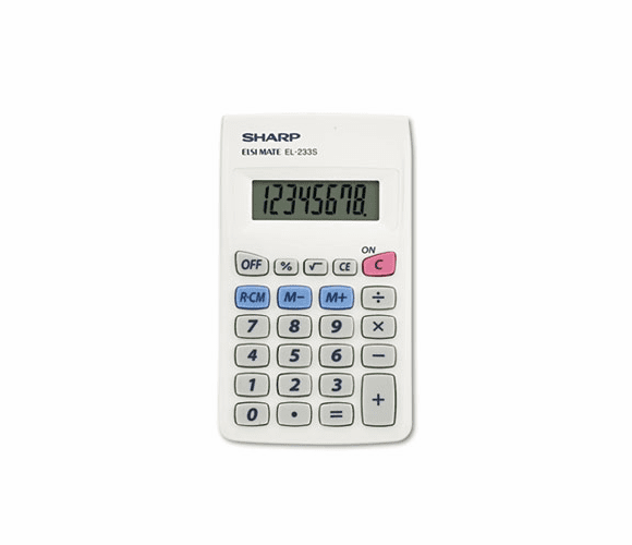 SHREL233SB EL233SB Pocket Calculator, 8-Digit LCD By SHARP ELECTRONICS