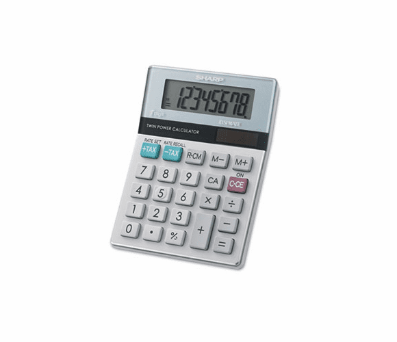 SHREL310TB EL-310MB Twin Powered Semi-Desktop Calculator, 8-Digit LCD By SHARP ELECTRONICS