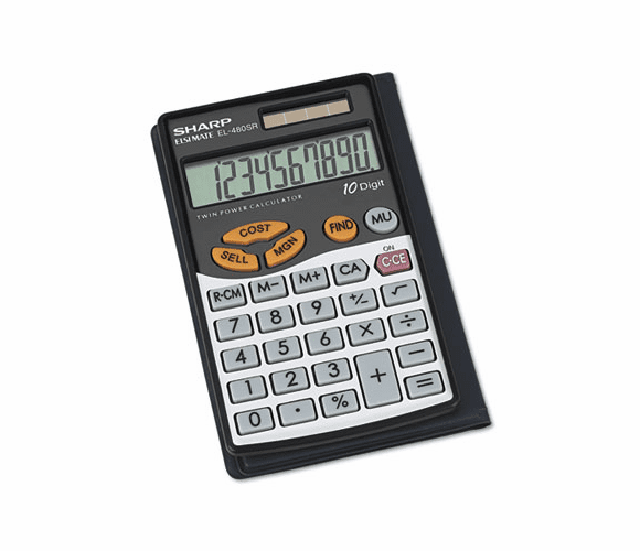 SHREL480SRB EL480SRB Handheld Business Calculator, 10-Digit LCD By SHARP ELECTRONICS