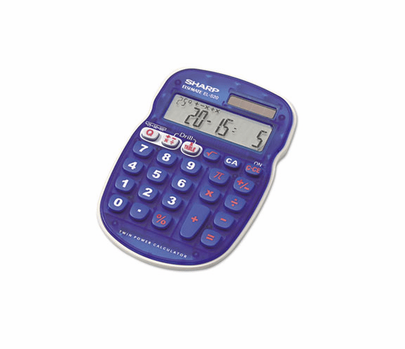 SHRELS25BBL EL-S25BBL Math Quiz Calculator, 10-Digit LCD, Blue By SHARP ELECTRONICS