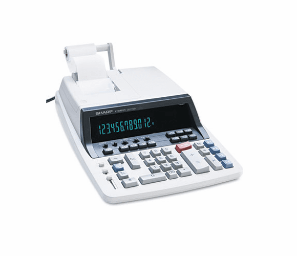 SHRQS2760H QS2760H Two-Color Ribbon Printing Calculator, 12-Digit Fluorescent, Black/Red By SHARP ELECTRONICS