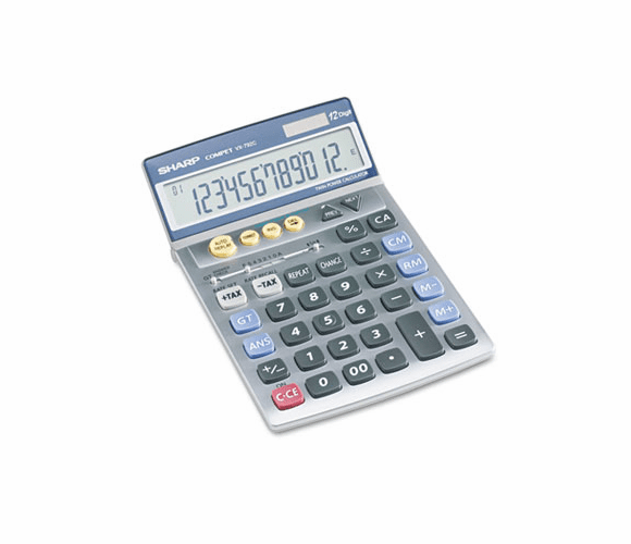 SHRVX792C VX792C Portable Desktop/Handheld Calculator, 12-Digit LCD By SHARP ELECTRONICS