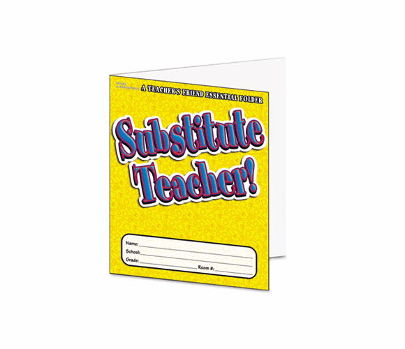 SHS0439503930 Substitute Teacher Essential Laminated Folder, PreK-6, 16 Pages By SCHOLASTIC INC.