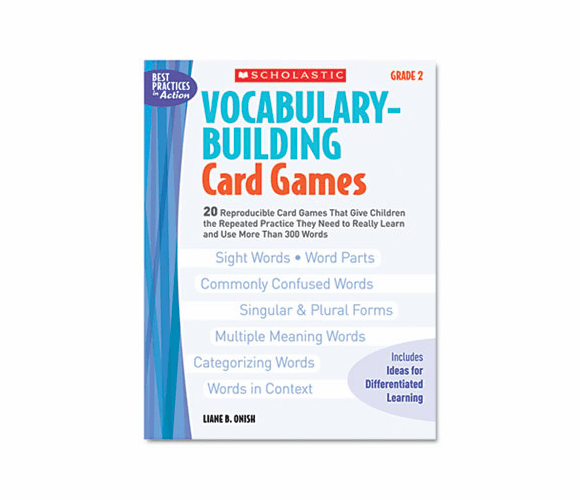 SHS0439554659 Vocabulary Building Card Games, Grade Two, 80 pages By SCHOLASTIC INC.