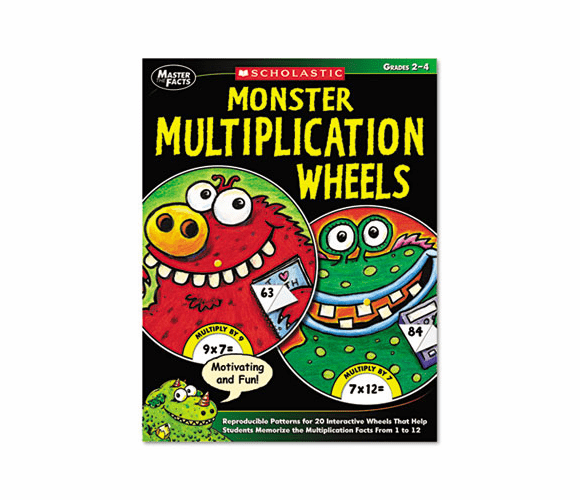 SHS0439609682 Monster Multiplication Wheels, Grades 2-4, 64 Pages By SCHOLASTIC INC.