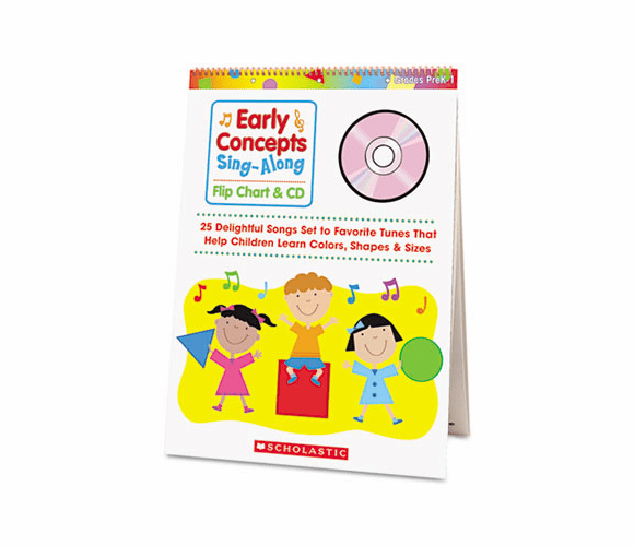 SHS0439721601 Early Concepts Sing-Along Flip Chart with CD, Grades Pre-K-1, 26 Pages By SCHOLASTIC INC.
