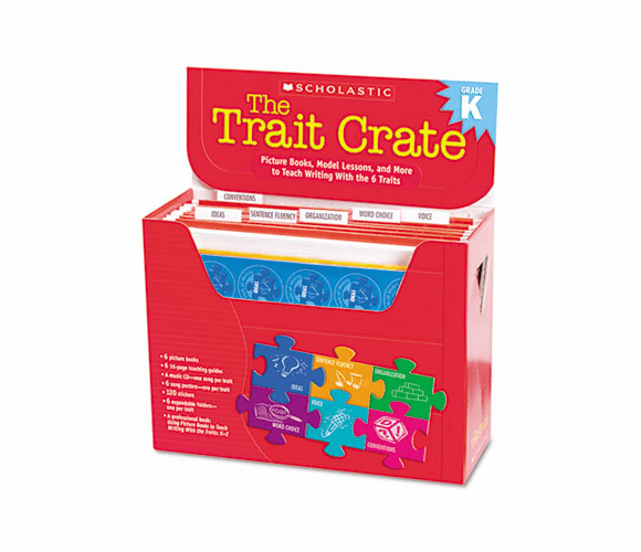 SHS0545074703 Trait Crate, Kindergarten, Six Books, Learning Guide, CD, More By SCHOLASTIC INC.