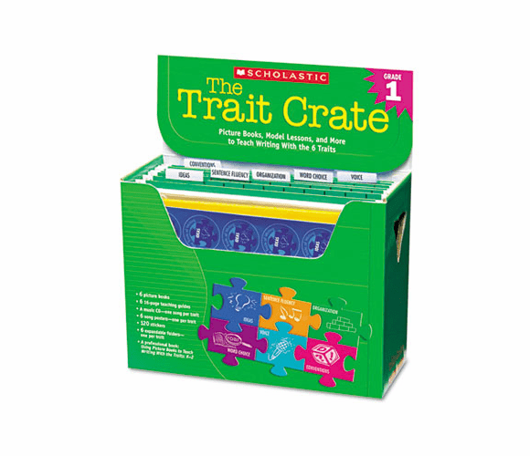 SHS0545074711 Trait Crate, Grade 1, Six Books, Learning Guide, CD, More By SCHOLASTIC INC.