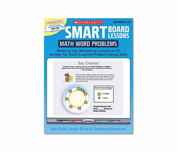 SHS0545140242 SMART Board Lessons with CD, Math, Grades 3-6, 48 pages By SCHOLASTIC INC.