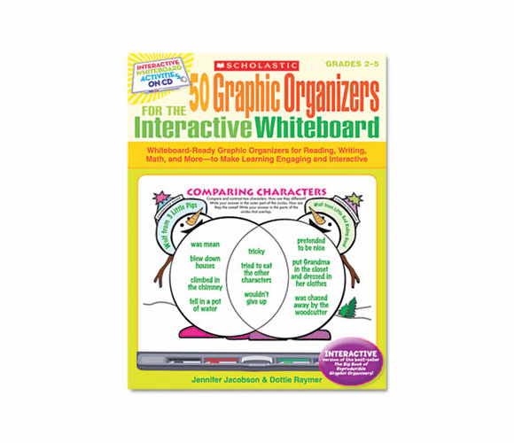 SHS0545207150 Graphic Organizers for Interactive Whiteboard, Grades 2-5, 112 pgs, CD By SCHOLASTIC INC.