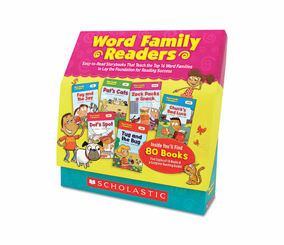 SHS0545231485 Word Family Readers Set, 80 Books/16 Pages and Teaching Guide, Grades K-2 By SCHOLASTIC INC.