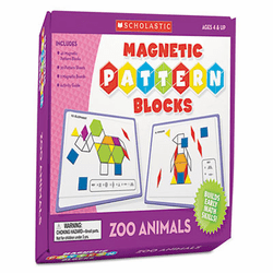SHS978054521371 Magnetic Pattern Blocks, Zoo By SCHOLASTIC INC.