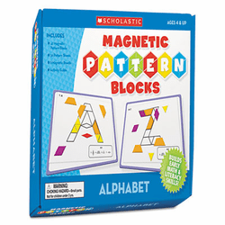 SHS978054521372 Magnetic Pattern Blocks, Alphabet By SCHOLASTIC INC.