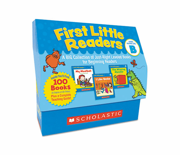 SHSSC522302 First Little Readers Level B, 100 books, teaching guide, PreK-2 By SCHOLASTIC INC.