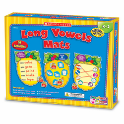 SHSTF7111 Vowels Mats Kit, Long Vowels, Bees, Grades K-2 By SCHOLASTIC INC.