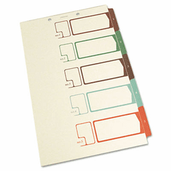 SJPS05275 Table of Contents Index Dividers, 1-5, Multicolor, 14 x 8-1/2 By S&J PAPER