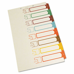 SJPS05278 Table of Contents Index Dividers, 1-8, Multicolor, 14 x 8-1/2 By S&J PAPER