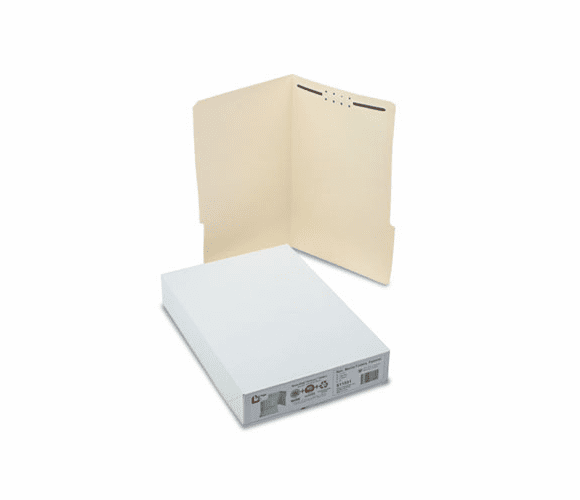 SJPS11551 Water/Cut-Resistant Folder, One Fastener, 1/3 Top Tab, Legal, Manila, 50/Box By S&J PAPER