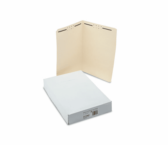 SJPS11560 Water/Cut-Resistant Folder, Two Fasteners, Straight Tab, Legal, Manila, 50/Box By S&J PAPER
