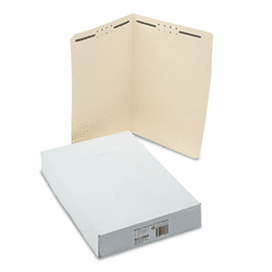 SJPS11560 Water/Cut-Resistant Folder, Two Fasteners, Straight Tab, Legal, Manila, 50/Box By S&J PAPER