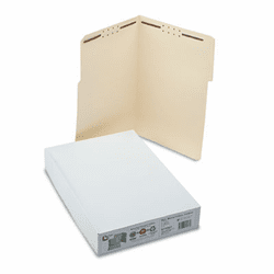 SJPS11561 Water/Cut-Resistant Folder, Two Fasteners, 1/3 Top Tab, Legal, Manila, 50/Box By S&J PAPER