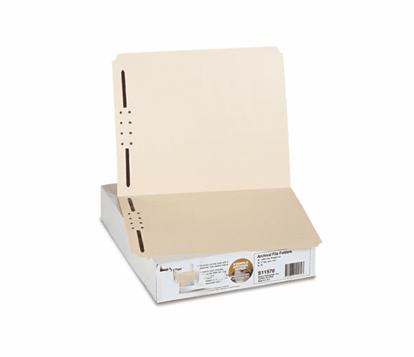 SJPS11570 Archival File Folders, Antimicrobial, Straight Top Tab, Letter, Manila, 50/Box By S&J PAPER