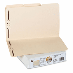 SJPS11581 Antimicrobial Archival Folder, Two Fasteners, 1/3 Top Tab, Legal, Manila, 50/Box By S&J PAPER