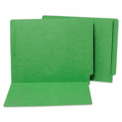 SJPS13634 Water/Paper Cut-Resistant Folders, Straight Cut End Tab, Letter, Green, 100/Box By S&J PAPER