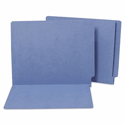 SJPS13636 Water/Paper Cut-Resistant Folders, Straight Tab, Letter, Blue, 100/Box By S&J PAPER