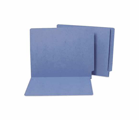 SJPS13636 Water/Paper Cut-Resistant Folders, Straight Tab, Letter, Blue, 100/Box By S&J PAPER