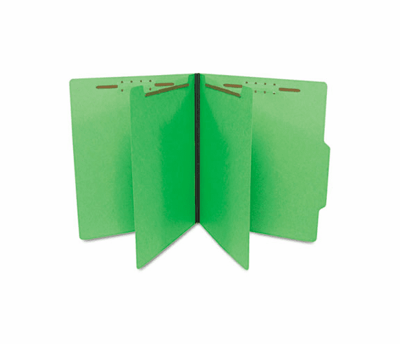 SJPS59704 Economy Classification Folders, Letter, Six-Section, Green, 25/Box By S&J PAPER
