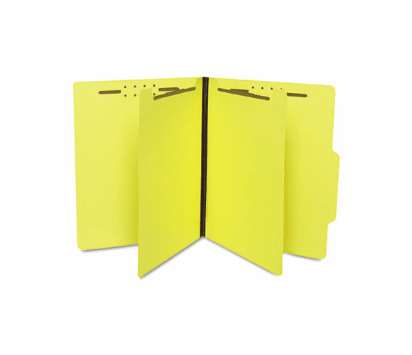 SJPS59706 Economy Classification Folders, Letter, Six-Section, Canary, 25/Box By S&J PAPER