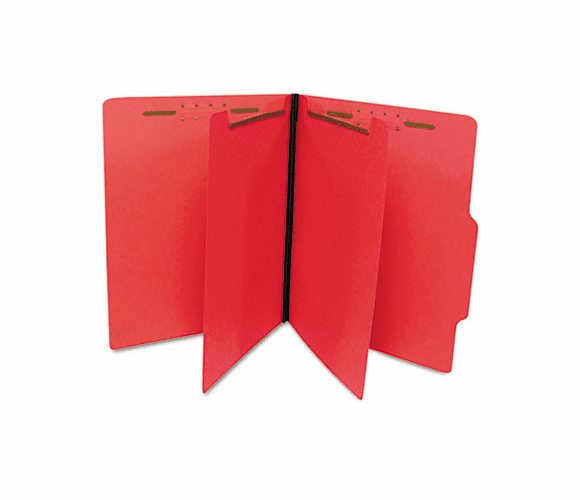 SJPS59707 Economy Classification Folders, Letter, Six-Section, Red, 25/Box By S&J PAPER
