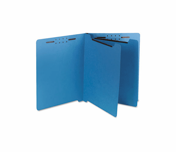 SJPS59722 Six-Section End Tab Classification Folders, Pressboard, Letter, Blue, 25/Box By S&J PAPER
